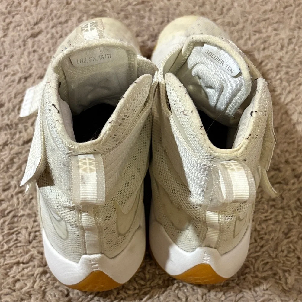Men's Cream Athletic High-Top Sneakers - Picture 2 of 5